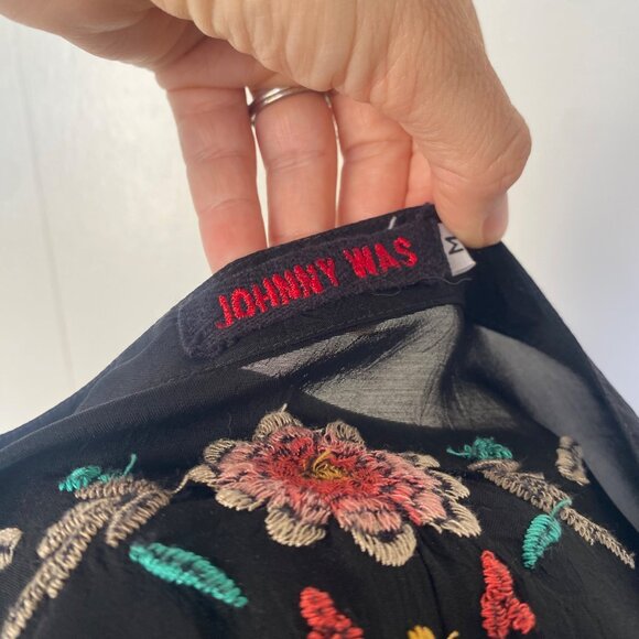 Johnny Was Embroidered Floral Tunic Top Blouse - Picture 6 of 10